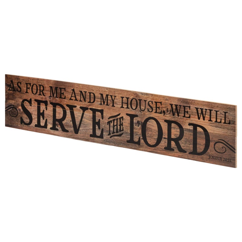 P. Graham Dunn My House Will Serve The Lord 7 x 36 Wood Pallet Wall Art Sign Plaque - Image 3